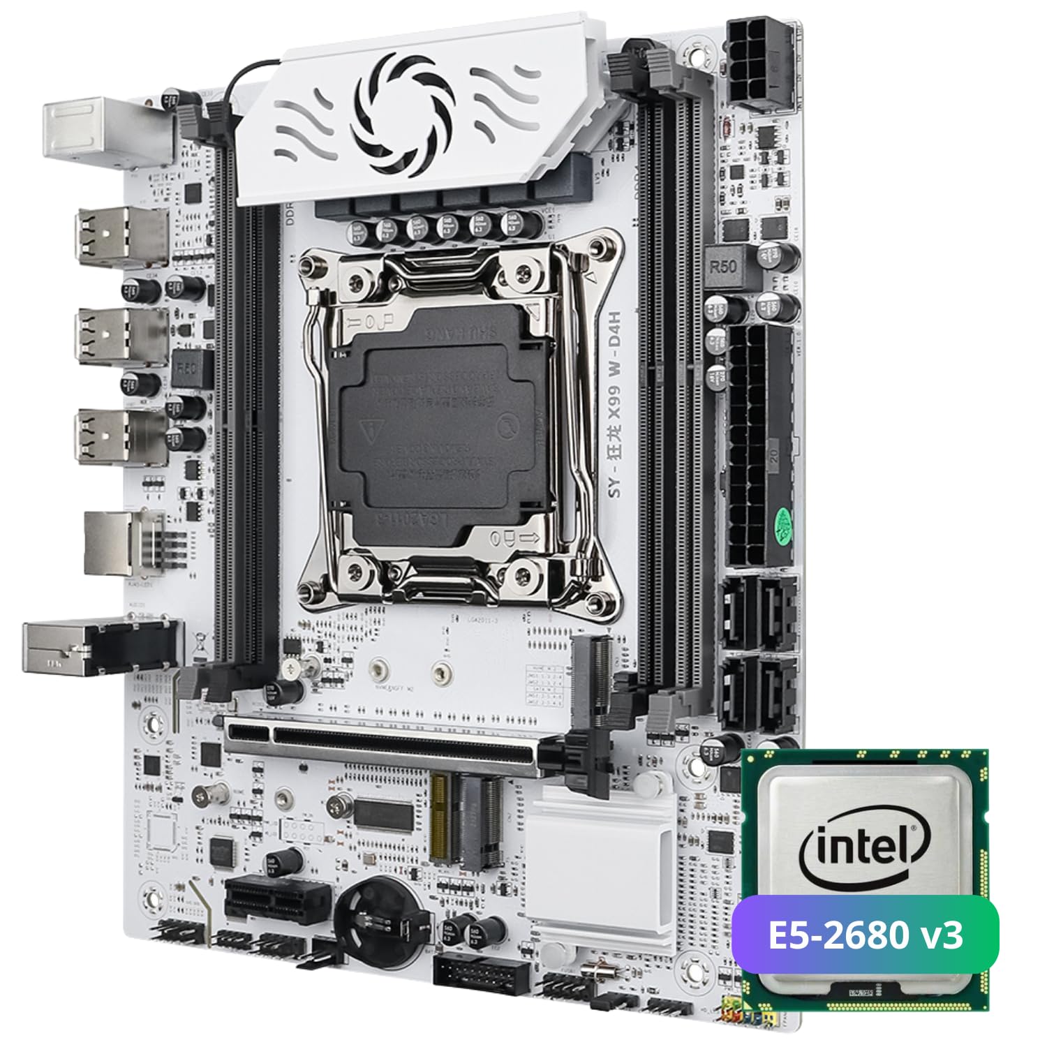 マオ QUASAR Kit Upgrade, Placa Mãe X99 D4 M.2 Nvme Ddr4 Branca +